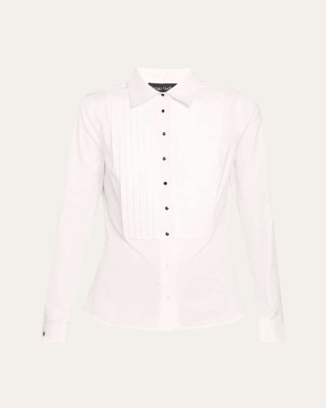 Pleated Bib Tuxedo Shirt